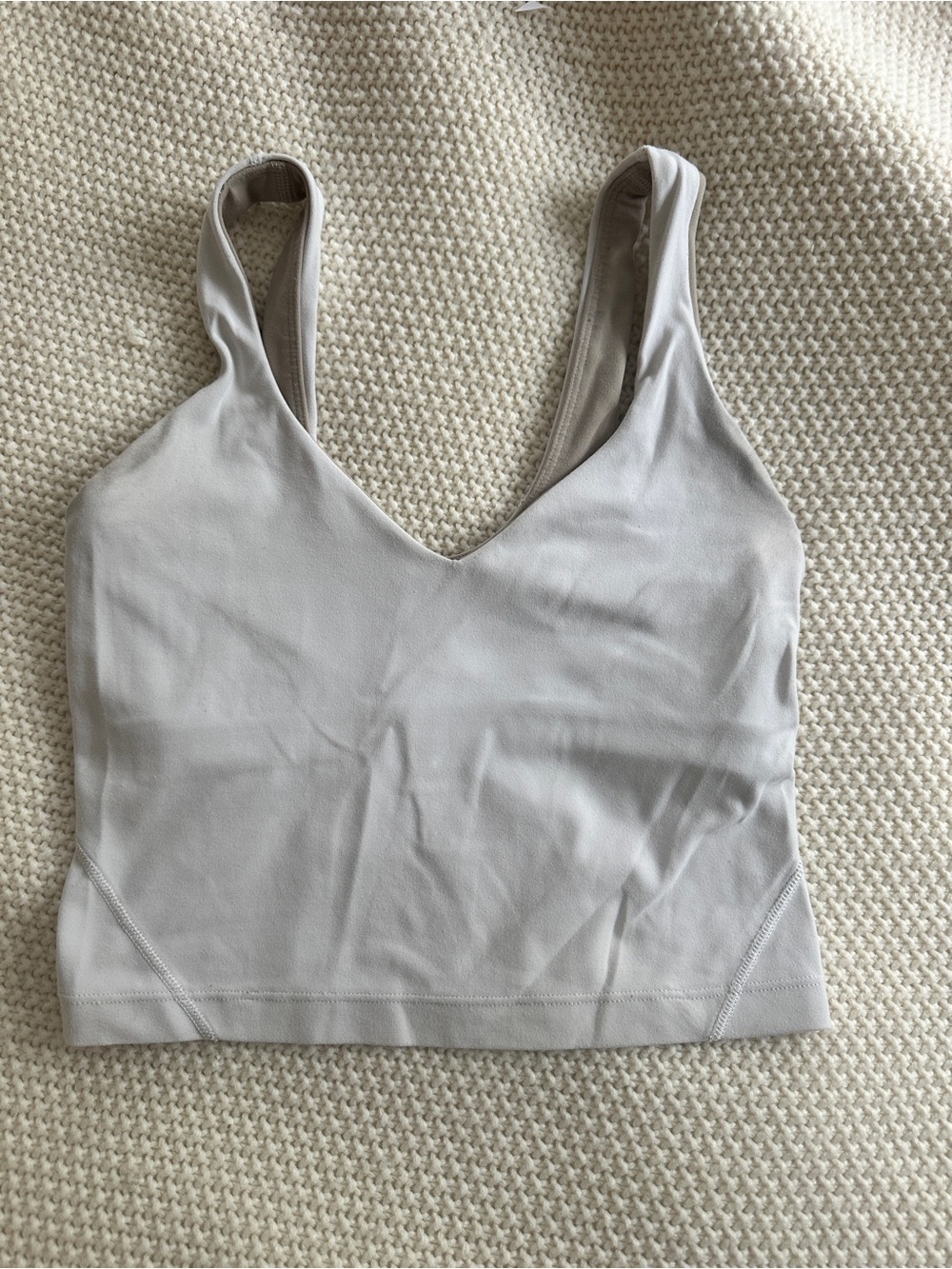 Lululemon Align V-Neck Seamless Crop tank - white